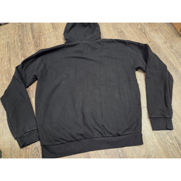 Denim & Flower Ricky Singh Christmas Hoodie Black Sweatshirt Size Large - Picture 4 of 5